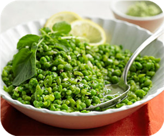 Honey-wasabi mashed peas