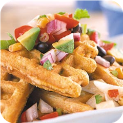 Waffles with Salsa 