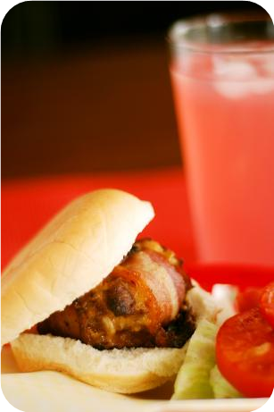 Cheddar Bacon Wrapped Hamburgers