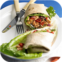 Mediterranean salmon wrap 