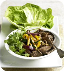 Gingered beef lettuce wraps 