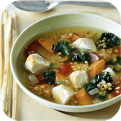 Kale, Lentil and Chicken Soup
