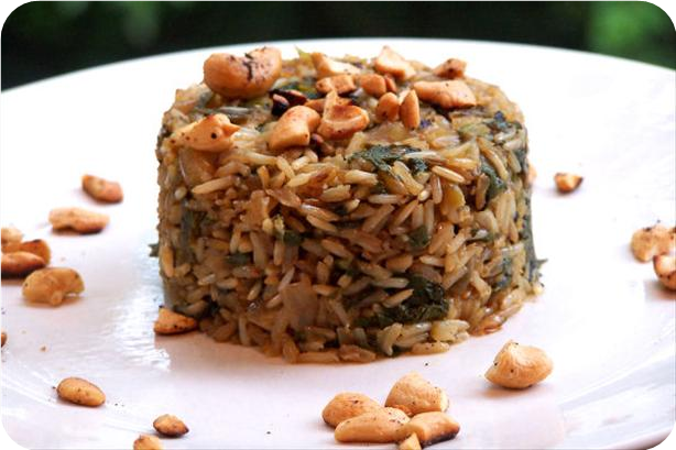 Green Pilau With Cashews