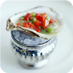 Roasted oysters 