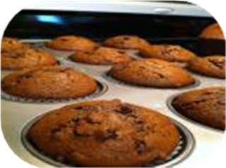 Double Chocolate Banana Muffins