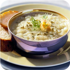 Cream of roasted fennel soup 