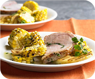 Chimichurri-stuffed pork loin 
