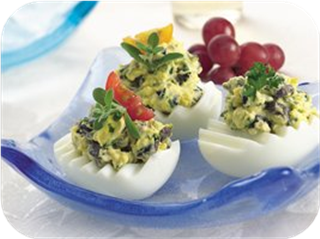 Olive and Herb Deviled Eggs