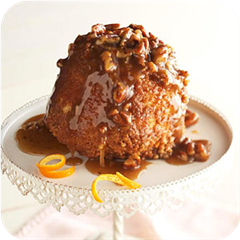 Sticky pecan upside-down baby cakes 