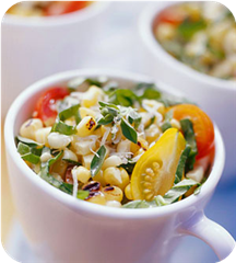 Grilled corn salad 