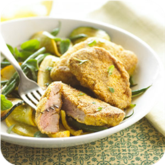 Cornmeal-crusted pork 