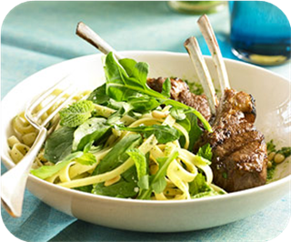Minty Pasta Salad with Lamb