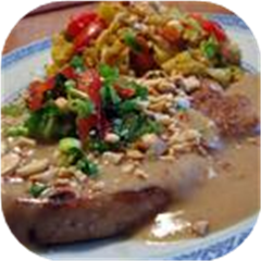 Thai Pork with Peanut Sauce