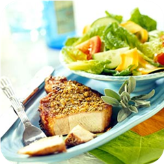 Lemon-and-herb-rubbed pork chops 