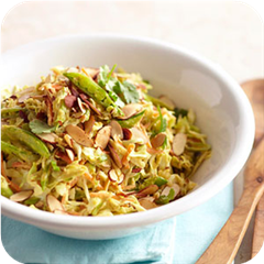 Asian cabbage salad with peanut butter dressing 