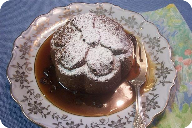 Ginger Cake with Raisin Sauce