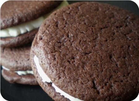 Vegan "fauxreo" Chocolate Sandwich Cookies