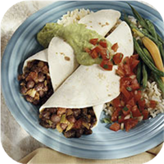 Black bean and chayote burritos 