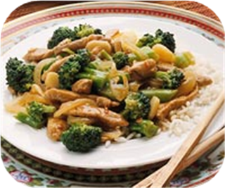 Pork and broccoli stir-fry 