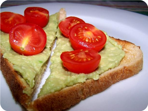 Creamy Avocado and Cherry Tomato Toast