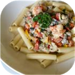  Peppered Shrimp Alfredo  