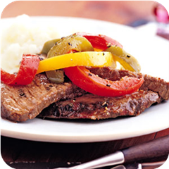 Cajun pot roast with sweet peppers 