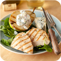 Chicken with roquefort sauce 