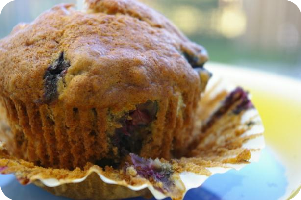 Easy Moist Banana Blueberry Muffins