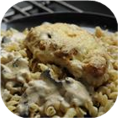 Chicken Gruyere with Sauteed Mushrooms