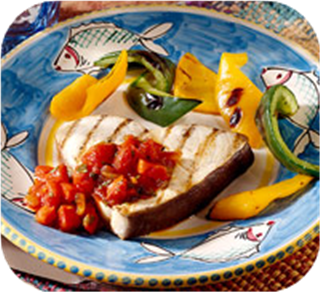 Swordfish with chili salsa 