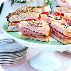 Country ham sandwiches 
