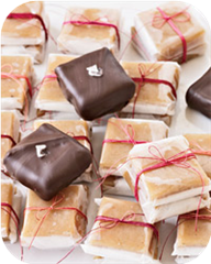 Chocolate-Dipped Vanilla Caramels