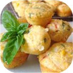 Basil, Roasted Peppers and Monterey Jack Cornbread