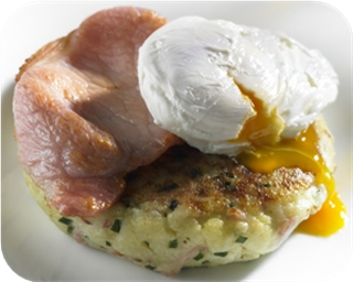 Crispy bacon potato cakes