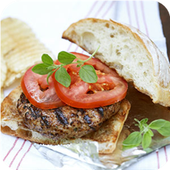 Grilled herb burgers 