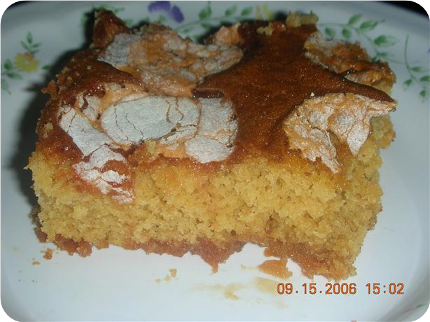 Butterscotch Cake With Marshmallows