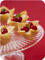Mini cranberry phyllo tarts 