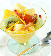 Minted fruit compote 