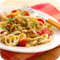 Grilled chicken fettuccine 