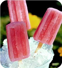 Passion fruit juice pops 