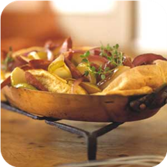 Oven Pancake with Sausage and Pears
