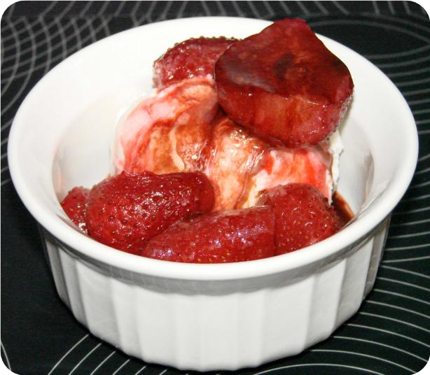 Roasted Strawberries With Wine &amp; Balsamic Vinegar Sauce