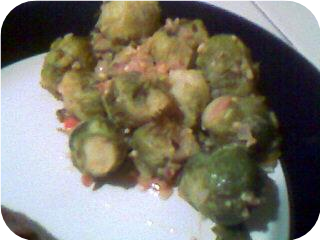 Brussels Sprouts in Onion/Mustard Sauce