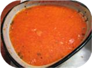 Roasted Red Pepper Soup With Orange Cream