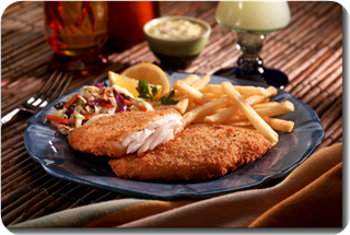 Baked Fish With Fries 