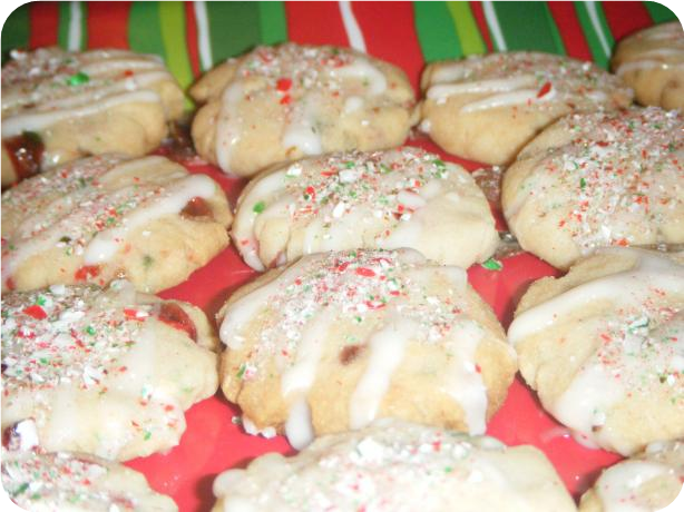 Peppermint Shortbread Cookies