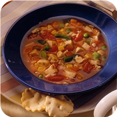 Quick-to-fix turkey and rice soup