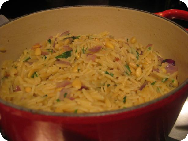 Toasted Orzo With Pine Nuts