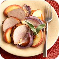 Roasted pork with apples 