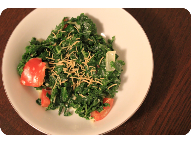 Curried and Creamed Kale